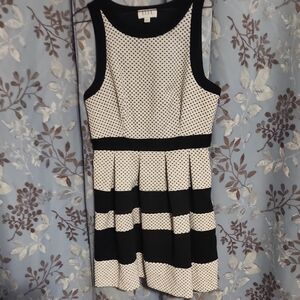 Elle Black and White Polka Dot Dress